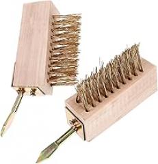 Milisten 2pcs Wire Brush Strong Steel Wire Brush for Deck Floor Cleaning Garden Industrial Cleaning Easy Moss Removal