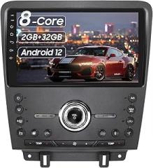 Car Radio Upgrade Dash Kit for Ford Mustang 2010 2011 2012 2013 2014,Wireless CarPlay Android Auto, 2GB+32GB 8 Core Stereo System,10.1 Inch Touch Screen, GPS, Bluetooth, WiFi, SWC,MirrorLink