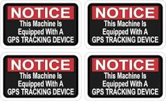 StickerTalk Machine Equipped with GPS Tracking Vinyl Stickers, 4 Stickers, 2.5 inches by 1.5 inches Each