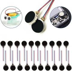 20PCS Vibration Motor DC3V 12000rpm Mini Vibration Motor Vibrating Motors for Projects Electronic Device Repair Single Board Computers Project Classroom Project Bristle Bots Cable 2in