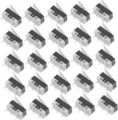 20pcs Micro Limit Switch 2A 125V with Lever Arm Small Momentary Switch for Electronics Appliances and Automotive Applications