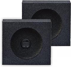 QPower QBomb QBTW6.5 Single 6.50 Inch Heavy Duty MDF Material Car Audio Speaker Enclosure Boxes with Bedliner Spray Coating Finish, 2 Pack