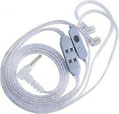 KZ T8 IEM Cable, Dual Mic Silver-Plated Upgrade Cable with 8-Level Electronic Tuning, 3.94ft in Ear Monitor Wire for KZ ZS10 Pro ZAS Zax ZAR Or Other 2Pin 0.78mm IEMs (Mic)