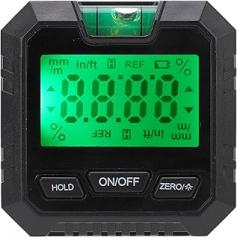 Digital Level Box Angle Finder Woodworking Electronic Protractor with Horizontal Bubble for Precise Angle Measurement in Woodworking Automobile Repair and Machine Tool Work (Black)