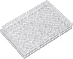 Keenso Unidirectional Cover Tissue Culture Plate with The Right Hand Side of Angled Design for Precise Data Acquisition in Electronics Tests 10PCs Cell Growth Culture Plate (V Shaped Bottom)