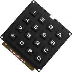 16-Key Matrix Membrane Keyboard Module for Microcontroller, Industrial Key Array Keypad Tactile Switches, Suitable for Embedded Systems and Electronic Projects