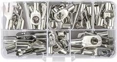 60Pcs Coppers Wire Lugs Heavy Duty Battery Cable Ends Eyelets Terminals Connectors Coppers Wire Lugs Rings Terminals