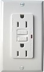 GFR15 15A 125Vac GFCI Receptacle, Wallplate and Screws Included, White
