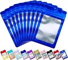 100 Pack Mylar Bags,Small Resealable Ziplock Foil Packaging Bags for Small Business Salts Lash Jewelry Sample