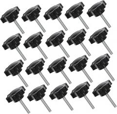 Unomor 20pcs Star Clamping Knobs Handle Screws for Furniture Machinery and Electronic Equipment and Comfortable Grip