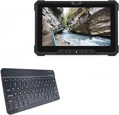 BoxWave Keyboard Compatible with Dell Latitude 7212 Rugged Extreme Tablet - SlimKeys Bluetooth Keyboard, Portable Thin with Chiclet-Style Keys - Jet Black
