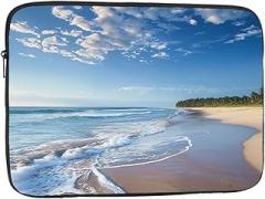 Wave Beach Printed Laptop Sleeve for Men Women Shockproof Laptop Case Bag for Travel Office School