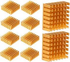 Gatuida 10pcs Aluminum Cooling Heat Sink Fins for CPU GPU Laptop Desktop Electronics Cooling Radiator Replacement for LED Ic Chip Diode Triode