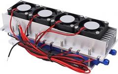 DIY 12V 4-Chip TEC1-12706 Thermoelectric Cooler for Semiconductor Cooling, Air Cooling Device for, No Refrigerant Required