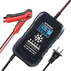 10A 12V/24V Battery Charger, Smart Car Battery Charger, Automotive Battery Trickle Charger, Battery Maintainer and Desulfator for Car Motorcycle Truck Lawn Mower Boat Batteries