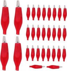 ARTIBETTER 30pcs Battery Jumper Cables Alligator Clips Large Test Leads Electrical Clamps Insulated Pvc Versatile for Electronics