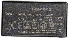 IRM-10-12 Compact 10.2W AC-DC Power Supply Module, 12V/0.85A Output, Universal Input 85-305VAC, High Efficiency, for Industrial Automation, Machinery, and Handheld Electronic Devices