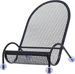 Desk Mobile Phone Holder Metal Business Card Display Stand Versatile Name Card Organizer for Office Home Elegant Mesh Design Convenient Desktop Use