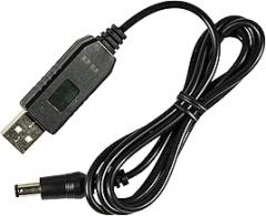 HQRP 5V USB to DC 12V Step-Up Module Converter Cable Compatible with Household Electronics, Mobley Device, Portable DVD Player, Portable Wireless Bluetooth Speaker, Fan Charger AC Adapter