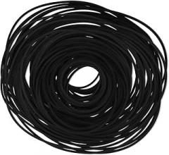 100pcs Recorder Rubber Belts, 1mm/0.04in Thickness Cassette Tape Belts Replacement for DVD CD LD VCR Repeater Record Player Drive Repair & Maintenance (Black)