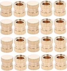 20pcs Brass Heat Set Insert Nuts Female Threaded Embedment Inserts for Construction Automotive Electronics Applications
