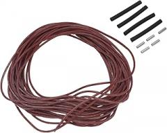 Carbon Fiber Heating Wire for Floor Heating Cable - 12K Conductor, 33Ω/M, Silicone Rubber Insulated Electric Heating Tape with 3000V High Voltage Resistance, Indoor Radiant Heat(15M)