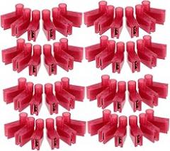100pcs Crimp Terminals Insulated Flag Connector Sleeves for Quick Disconnects Right Angle Design for Easy Electrical Wiring and Tight Spaces