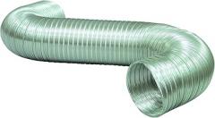 Deflecto Semi Rigid Aluminum Duct, Non-Crimped, silver, 4” by 8’ (A048/9)