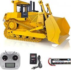 TOUCAN RC HOBBY 1/14 Metal Hydraulic RC Bulldozer DXR2 I6S Radio Sound Pump ESC Motor JDM-98