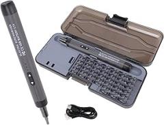 Diydeg 48 in 1 Electric Screwdriver, Mini Cordless Precision Screwdriver with 38 Bits and 6 Opening Tools, Portable Small Repair Tool Kit for PC, Phone, Laptop and Electronics