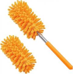 Microfiber Duster with Extendable Pole – Hand Washable & Detachable Cleaning Tool with Replaceable Heads for Home, Car, Office, Furniture & Ceiling Fans