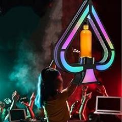 Bottle Service Sign,Bottle Presenter for Night Club,Ace of Spades Champagne Bottle Display Stands Bottle Presenter for Night Club Halloween, Independence Day, Easter Party