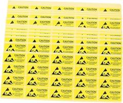 GLEAVI 200pcs Electrostatic Warning Stickers Static Safety Decals for Electronic Devices Warning Labels High Adhesion