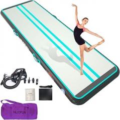 Premium Air Mat Tumble Track Inflatable Gymnastics Tumbling Mat 6.6ft 10ft 13ft 16ft 20ft 23ft 26ft Training Mats 4/8 inches Thick 3.3ft/6.6ft Wide for Kids Home/Training/Yoga with Pump