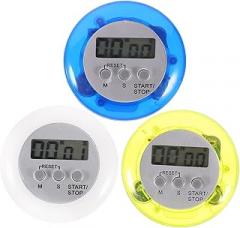 3Pcs Multi Color Digital Kitchen Timer with Stand for Cooking Sports Office Classroom Use Portable Energy Saving Electronic Countdown Clock for Games and Exercise