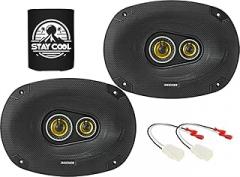 KICKER Speakers 6x9 inch for Jeep Cherokee 2019-2020 Upgrade Kit - Pair of CS Series with Harness, Car Audio Front or Rear Door Speaker CSC693, 46CSC6934