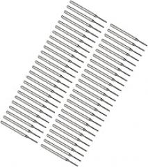 50pcs Diamond Grinding Bit - [1.5mm Dia 120 Grtis] Cylinder Head Carving Drill Bits Rotary Tool for Carving Polishing Use | 3mm Round Shank