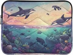 Marine Life Violet Laptop Sleeves Laptop Cases 13 Inch Portable Electronic Device Cover