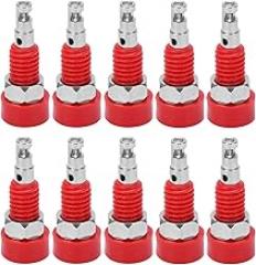 Respicefinem 10Pcs 2Mm Banana Female Socket Connector Adapter Panel Binding Post for Electronic Instrumentyellow (Red)