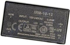 IRM-10-12 AC-DC Converter Module, 10W 12V 0.85A Output, 85-305VAC Input, for Industrial Automation and Electronic Equipment Power Supply