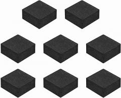 MECCANIXITY 8 Pcs Single Sided Speaker Isolation Feet Pads, 30mmx15mm Square Non Slip Foam Shock Absorption Base Pad Amplifier Stand Feet Mat for Speaker HiFi Home Theater Sound System, Black