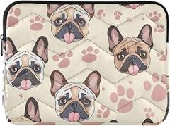 Laptop Sleeve Cute French Bulldogs Portable Protective Case Portable Electronic Device Cover, 15-15.6 Inch