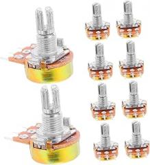 Unomor 10pcs High Precision Potentiometer for Electric Guitar Volume Control Horizontal Trimmer Variable Resistor Electronic Accessories