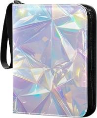 Card Binder, 400 Pockets Collectible Trading Card Albums For Collectible Cards, Side-Loading Card Collection Folder For Game Cards, Sport Cards Crumpled Aluminium Foil