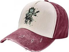 ZKLCRYTR Astronauts Play Electronic Guitars with Melodic Signs in Space Baseball Cap for Men Women Trucker Hat Vintage Dad Golf Hats