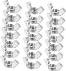 Garneck 60pcs Stainless Nuts Butterfly Shaped Hand Fasteners for Electronics Appliances and Antennas Each Easy Install No Tools Needed