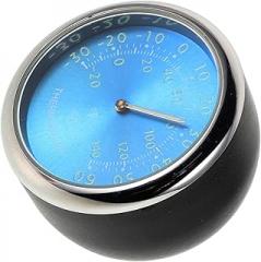 Blue Glow Dark Car Interior Temperature Monitor with Electronic Quartz Clock Nighttime Luminous Display for Automotive Thermometers Stylish Dashboard Accessory for Comfortable