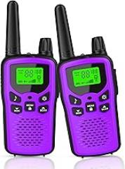 Erelis Long Range Walkie Talkies with 22 FRS Channels, Adults with Lamp, VOX, LCD Display for Outdoor Activities (Purple)