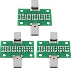 3pcs USB-C Male to Female Test Board for USB Data Line Testing and DIY Electronic Products