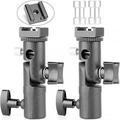 Updated Version Flash Bracket-ChromLives Light Stand Flash Mount Cold Shoe Flash Stand Photography Camera Umbrella Holder Bracket E Type for DSLR Camera Canon Nikon Pentax Olympus Nissin Metz and DSLR